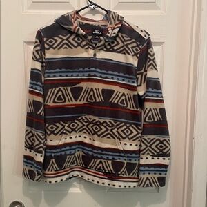 Youth xl fleece hoodie - Blue, Red, Cream